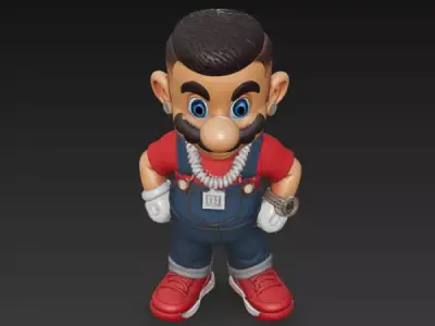 Mario Bros haircut casual Free 3D print model