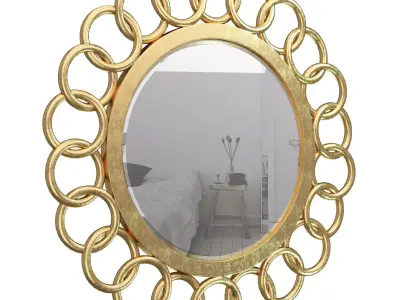 Jet Set Round Mirror 3D model