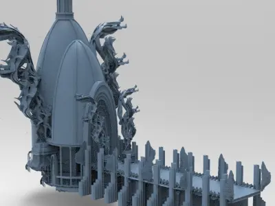 Dantes Inferno Great Opera Hall exterior 3D 3D model