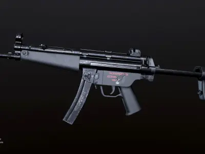 MP5 - MP5K - MP5SD - Textured - Game Ready Low-poly 3D model