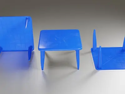 Plastic table 3D model purchase