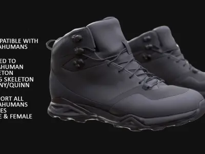 Boots 51 - All MH Bodies - UE5 Skeletons - Rigged Low-poly 3D model