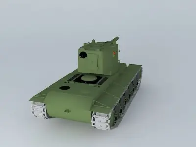 KV-2 Soviet tank 3D model