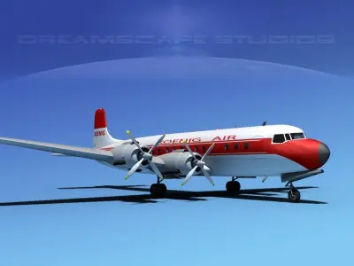 Douglas DC-7C Koenig Air 3D model