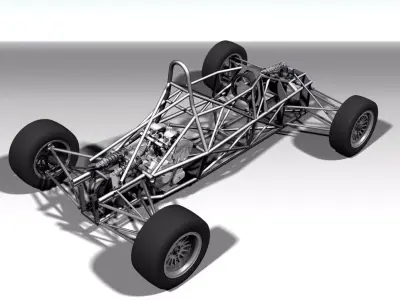 formula car frame 3D model