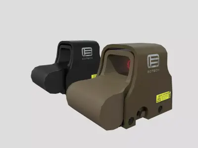 EOTech XPS3 Holographic Sight Low-poly 3D model