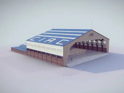 Hangar 14 CIAC Low-poly 3D model