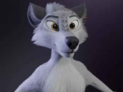 Magnus Anthro Wolf Free low-poly 3D model