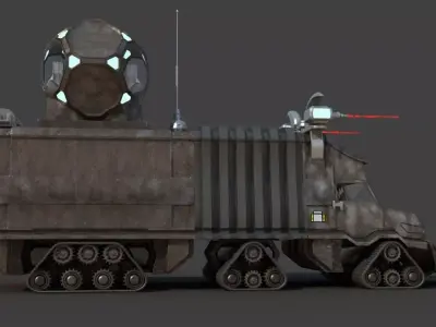 Futuristic Science Truck 3D model