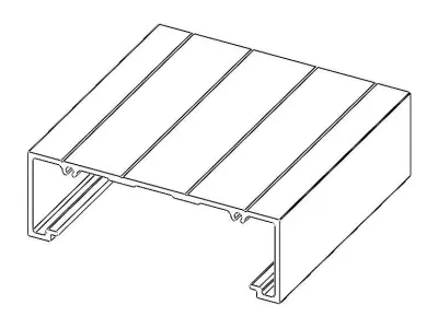 Aluminum Extruded Door Jamb w Screw MOD AL-082sh Low-poly 3D model