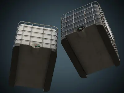 Water Container 1B Low-poly 3D model