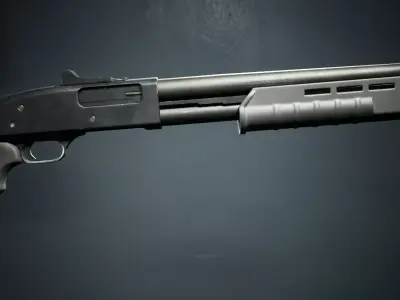 PBR - M590 Shotgun Pistol Grip - Game-Ready 3D Asset Low-poly 3D model
