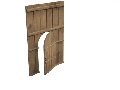 Door Entry Medieval Gate Low-poly 3D model