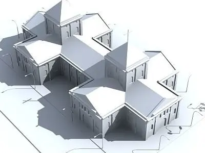 Low poly city block 18 Low-poly 3D model