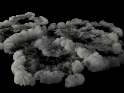 Ground Smoke 1 VDB 3D model