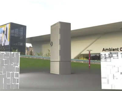 Electrical Distribution Cabinet 108 Low-poly 3D model