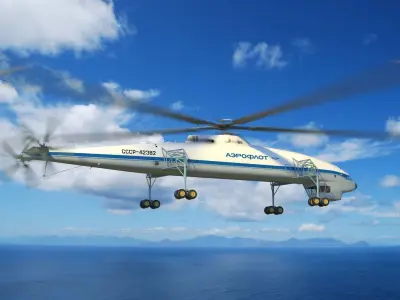 Kamov heavy lift helicopter 3D model