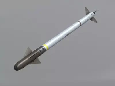 AIM-9X Sidewinder Low-poly 3D model