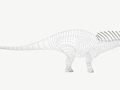 Amargasaurus dinosaur Low-poly 3D model