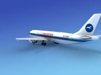 Airbus A-300 China Northern 3D model