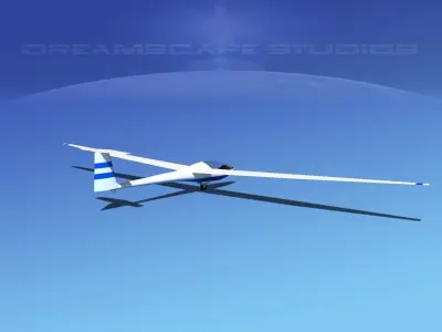 Glaser Dirks DG200 15Mtr Sailplane V01 3D model