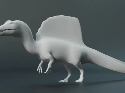 Spinosaurus dinosaur Low-poly 3D model
