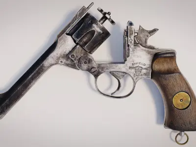 Revolver No2 Mark 1 Low-poly 3D model