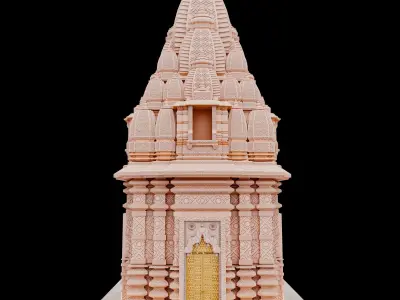 Hindu Temple Low-poly 3D model
