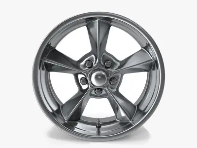 BG Rod Works Old School Wheel 17x7 Chrome 1965-1973 3D model