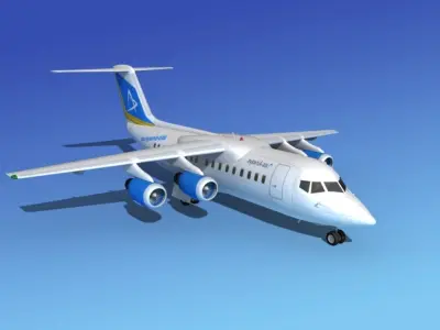 BAe 146-200  Axis Airways 3D model