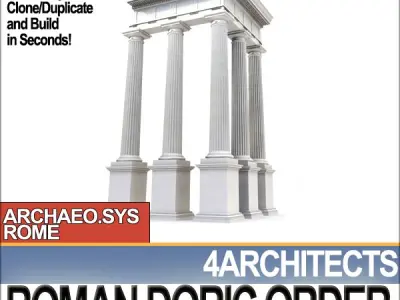 Roman Doric Order Elements 3D model