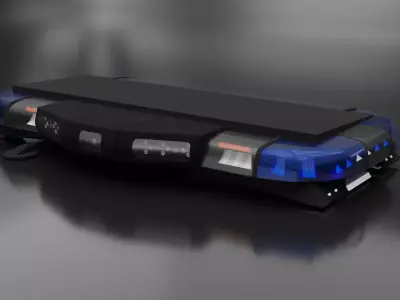 Federal Signal Trafic Storm with camera Lightbar Low-poly 3D model