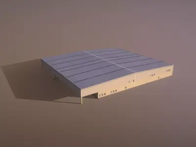 Airport LIRN Storage2 Naples International Airport Low-poly 3D model