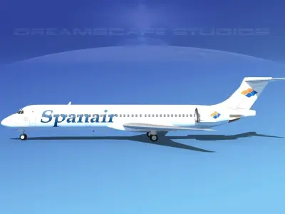 McDonnell Douglas MD-87 Spanair 3D model