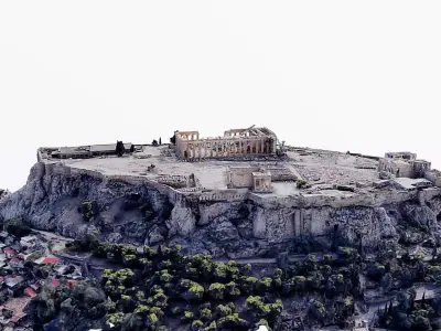 Acropolis of Athens - Parthenon Low-poly 3D model