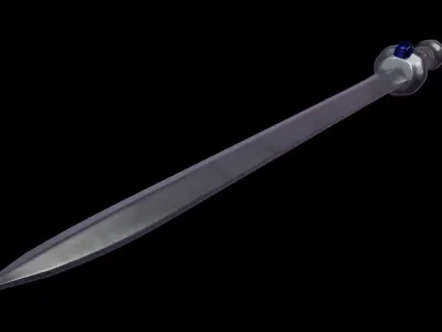 Blueblack legend of zelda sword Free low-poly 3D model