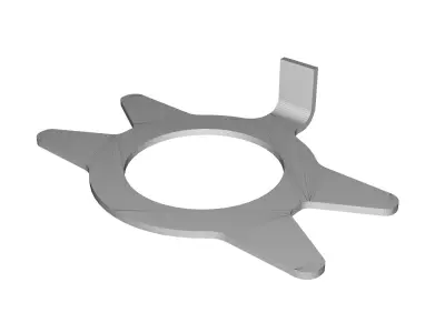 Locking tab washer 3D model