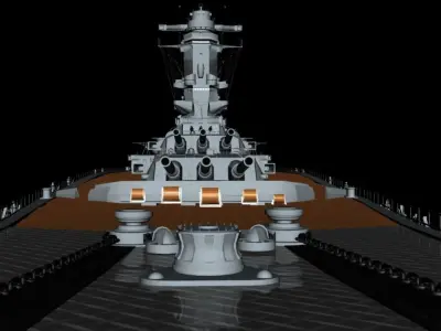 Battleship Yamato Japan 3D model