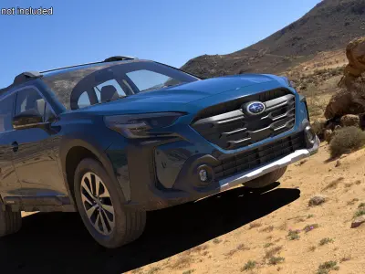 Subaru Outback 2025 Blue Dirty 3D model