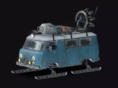 Buchanka Snow Glider Free low-poly 3D model