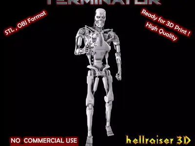 Terminator T-800 Endoskeleton Pose 3 3D print model purchase