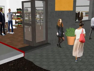 Negozio tipo Barberino Designer Outlet Free 3D model