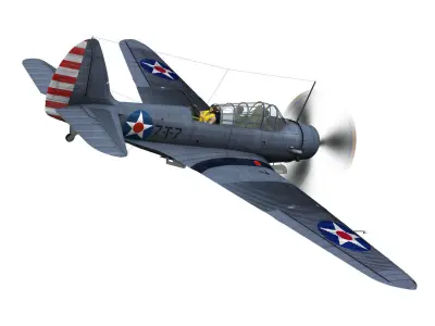 Douglas TDB-1 Devastator - 7T7  3D model