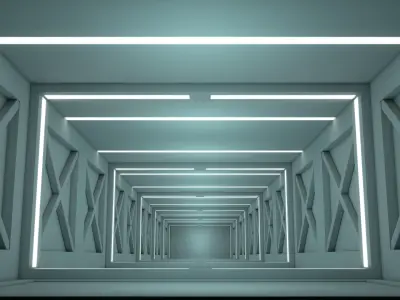 Sci Fi Corridor 3D model buy