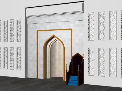BAITUL MUKARRAM MOSQUE 3D model