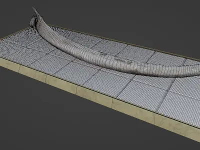 Whale mandible and PBR materials Free low-poly 3D model