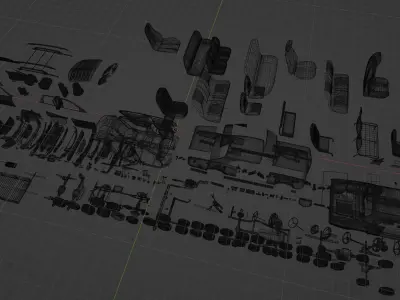 Vehicle Kitbash 3D model