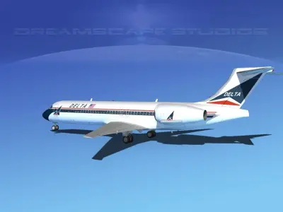Boeing 717-200 Delta 1 3D model