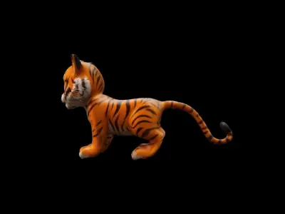Beautiful Bengal Tiger Portrait High Render 3D model