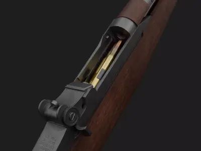 M1 Garand With Complete Internals - Game Ready Low-poly 3D model